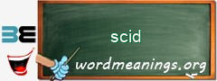 WordMeaning blackboard for scid